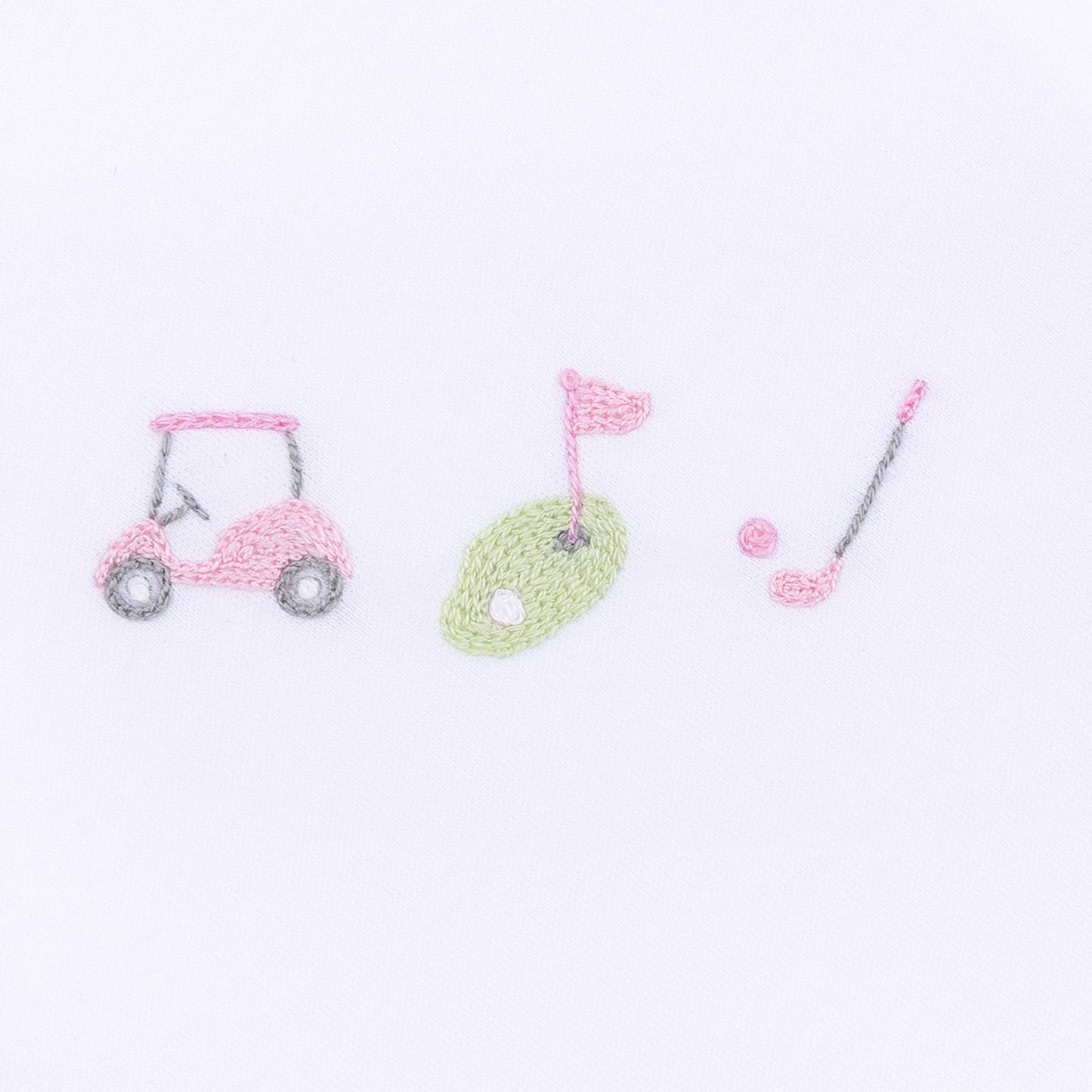 Tiny Tee Time Girls Embroidered Diaper Cover Set