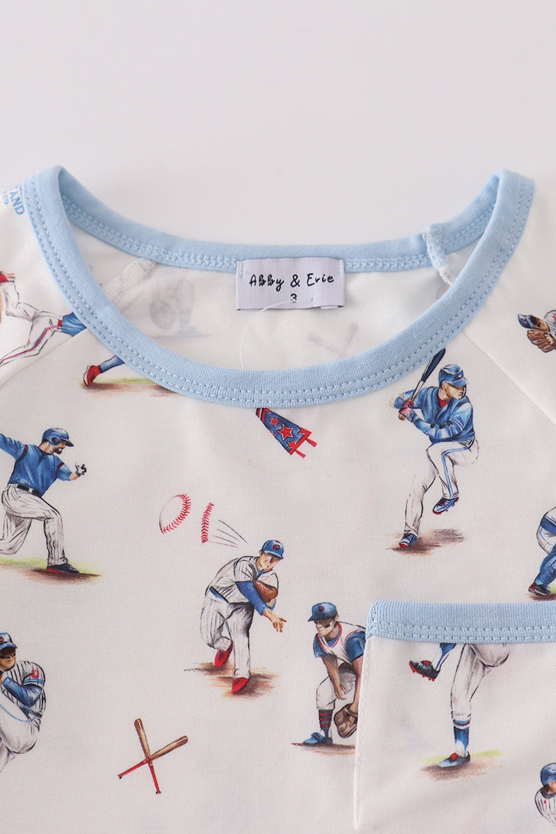 Boys Baseball Print Short Set