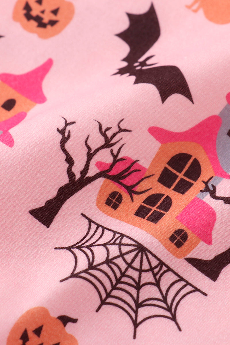 Pink Boo-tiful Girls Ruffled Pajama Set