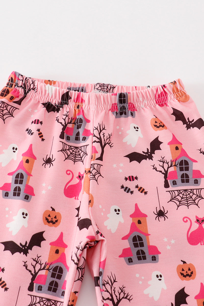 Pink Boo-tiful Girls Ruffled Pajama Set