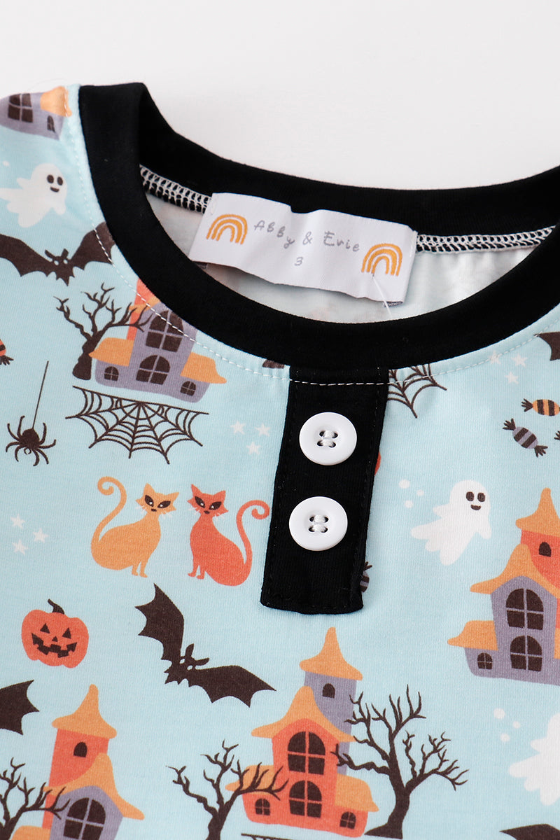 Spooky Castle Boys Halloween Pajamas