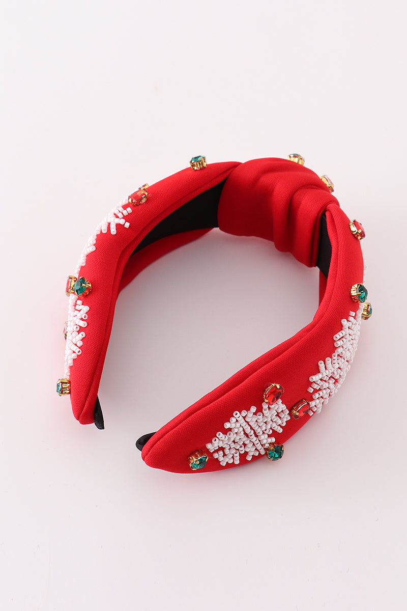 Christmas Embroidered Snowflake Headband