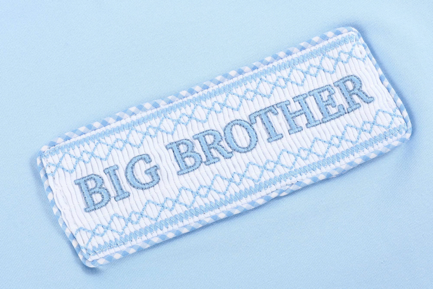 Light Blue Big Brother Smocked Short Set
