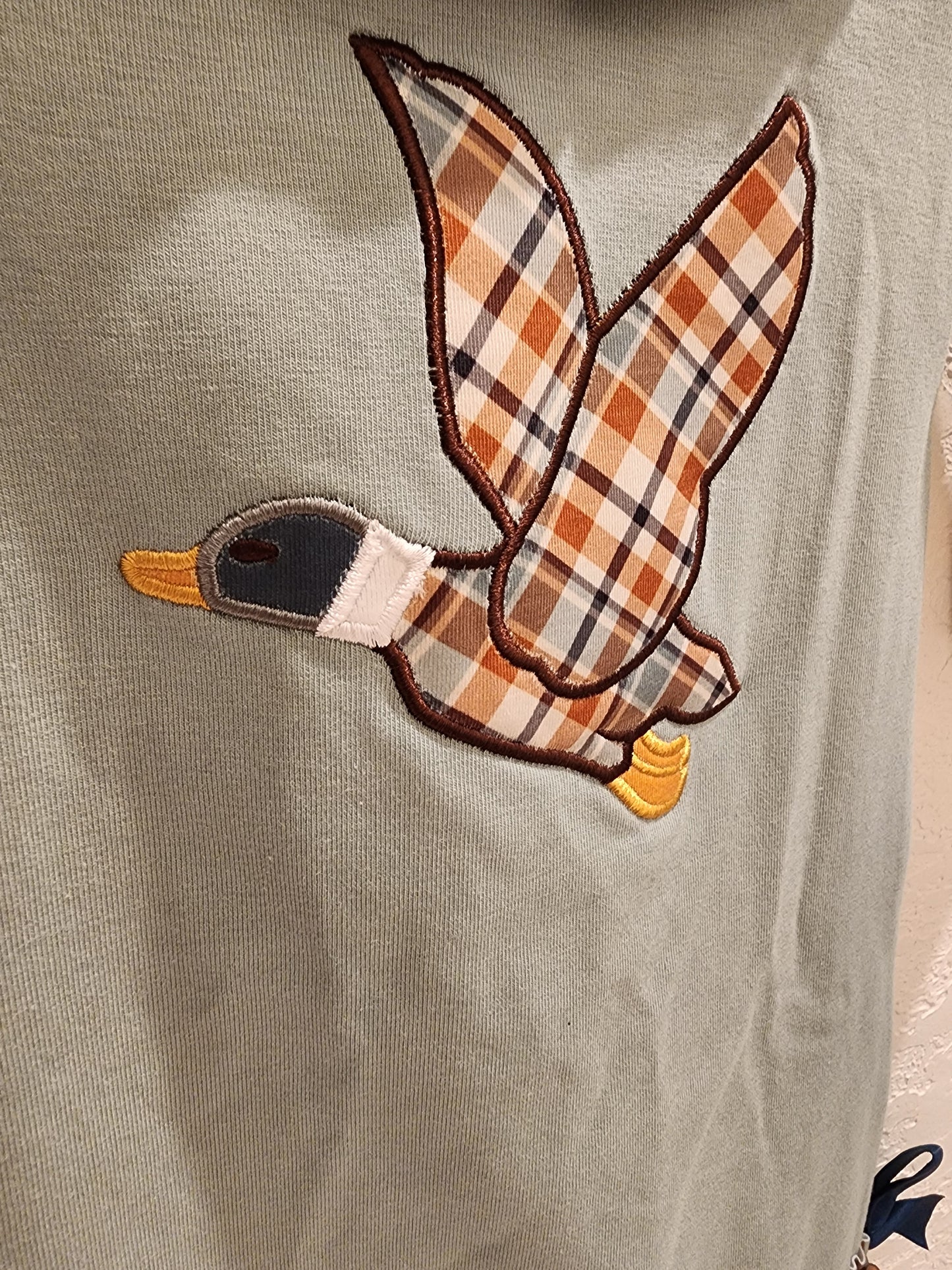 Duck Applique Boys Baby Romper