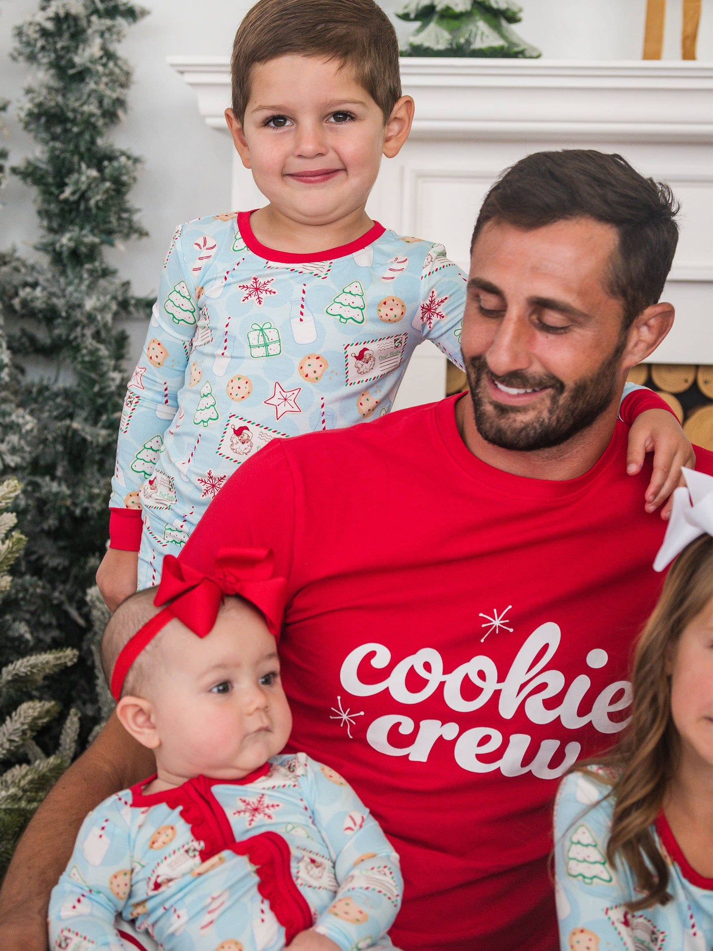 Blue Santa Sweets Christmas Pajama Set