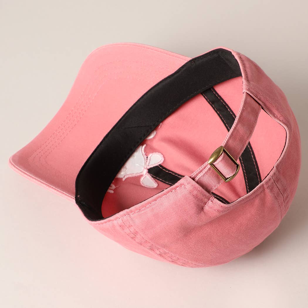 Mama Bow Embroidered Pink Baseball Cap
