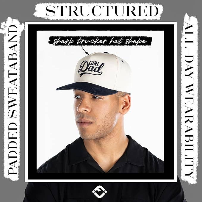 Girl Dad Cap- Navy/Beige