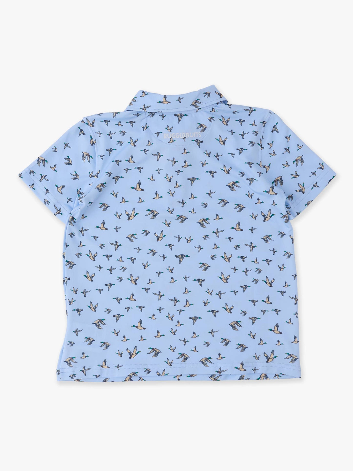 Boys Mallard Skies Blue Short Sleeve Performance Polo