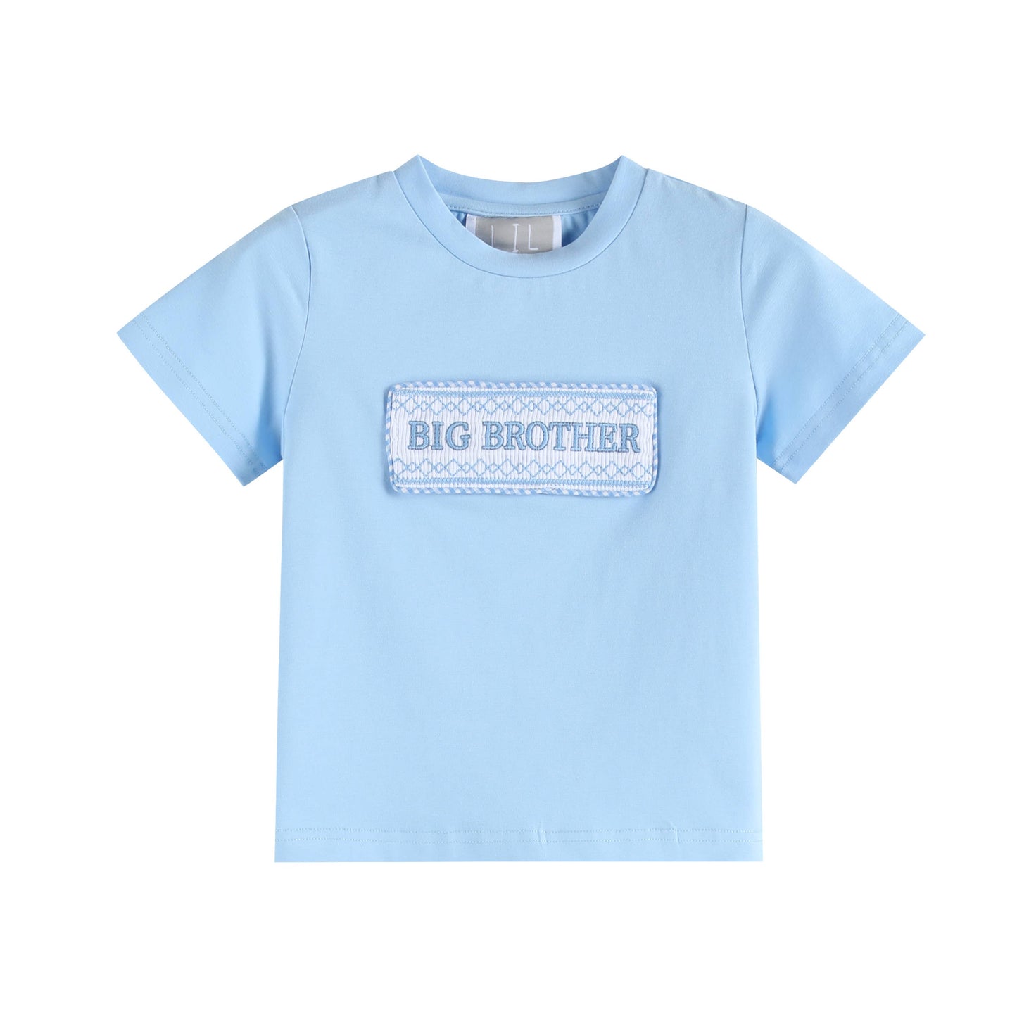 Light Blue Big Brother Smocked Short Set