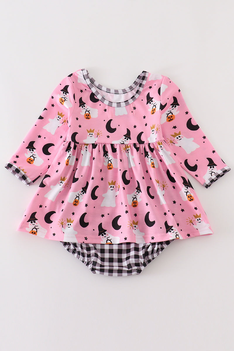 Crowned Ghost Girls Romper