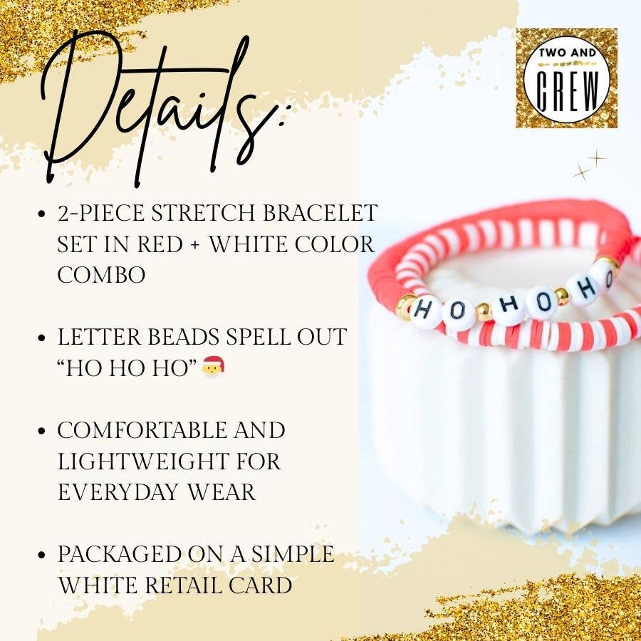 Ho Ho Ho Christmas Bracelet Set