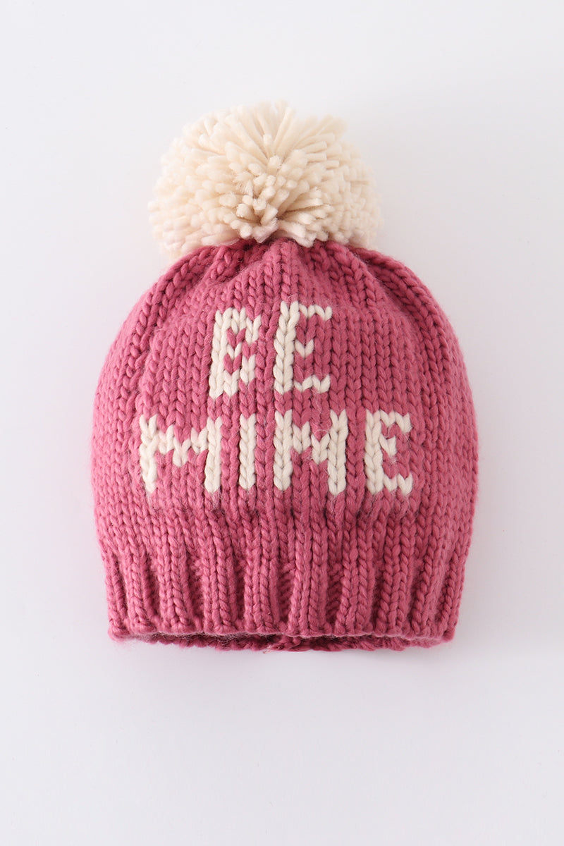 BE MINE Knit Pom Pom Beanie
