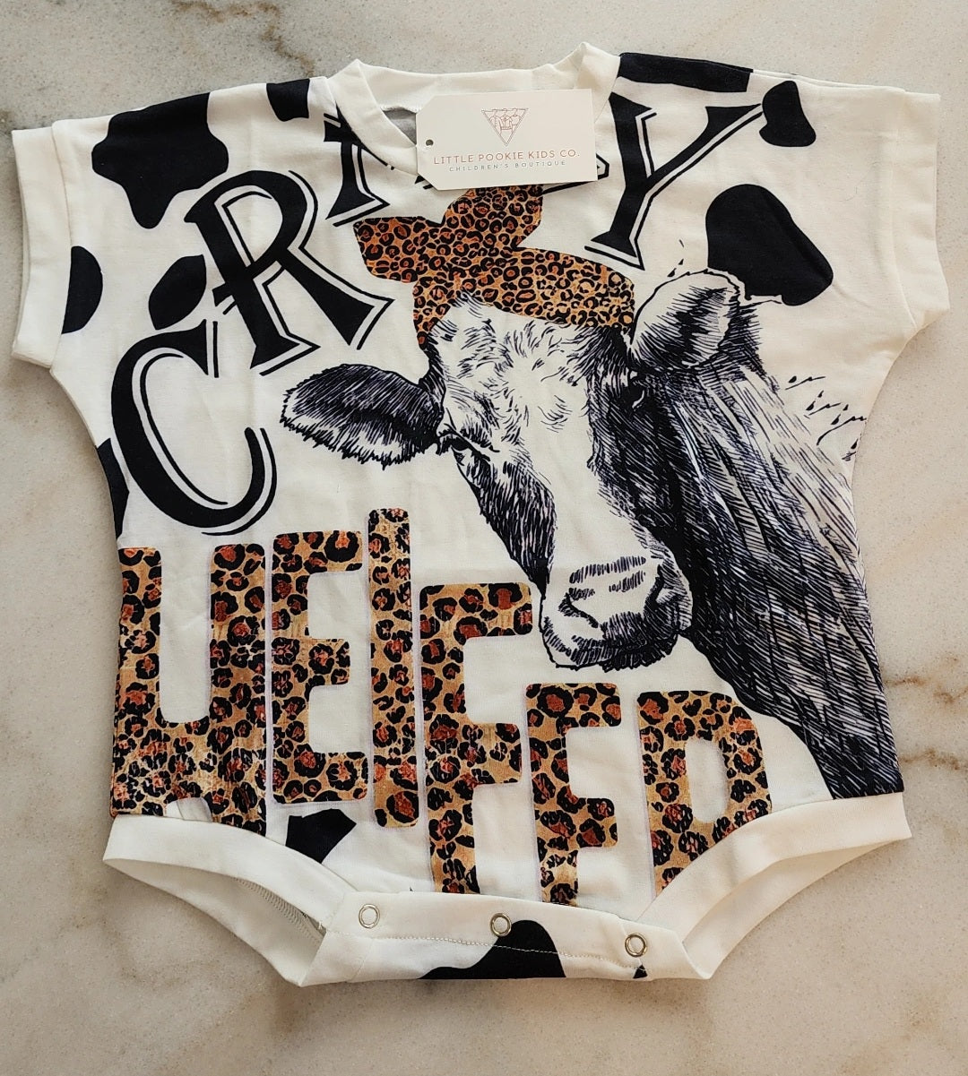 Crazy Heifer Baby Romper
