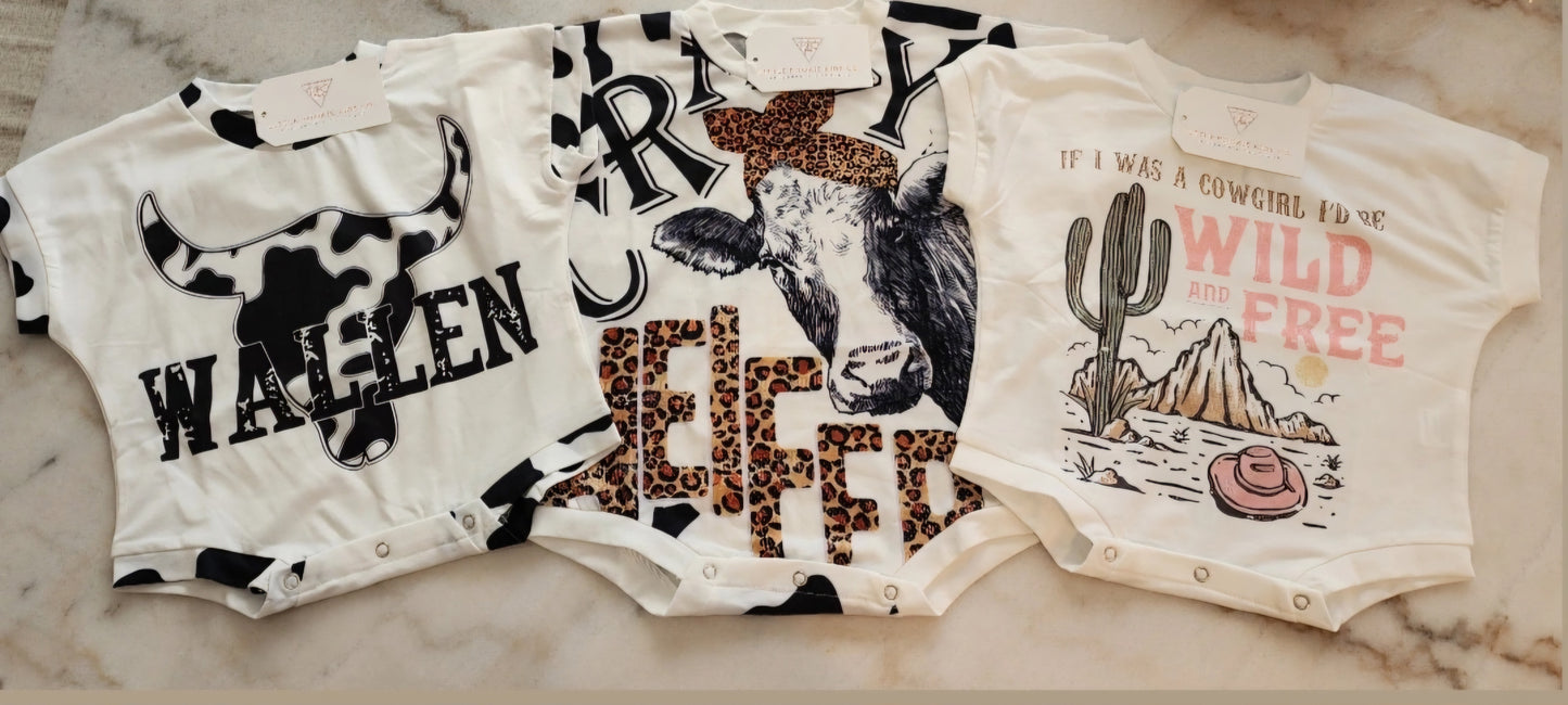 Crazy Heifer Baby Romper