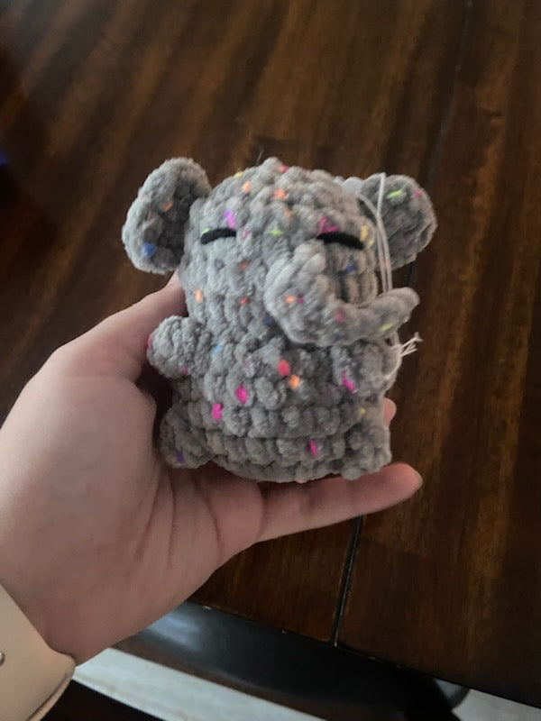 Gray Confetti Elephant