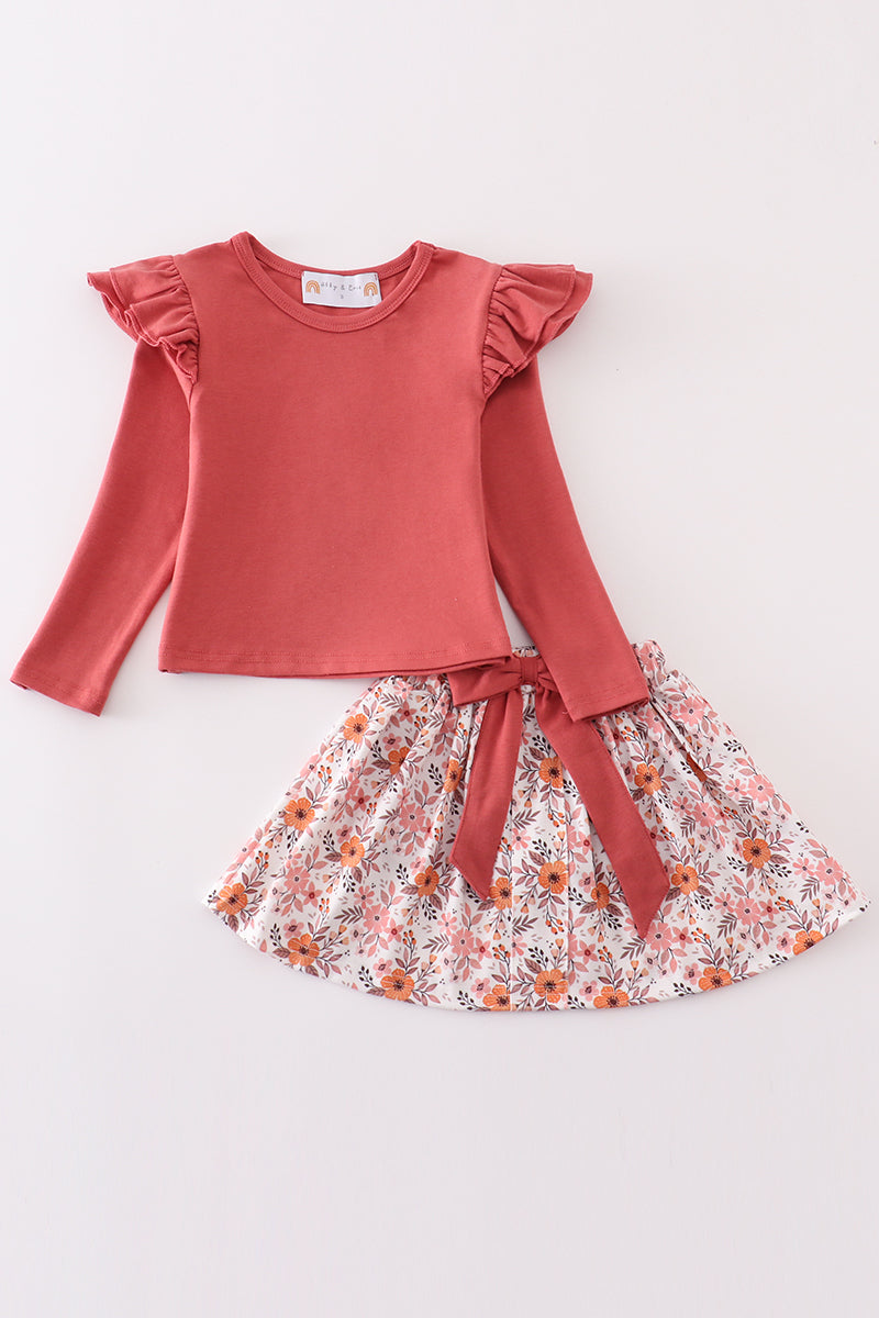 In Bloom Floral Girls Skort Set