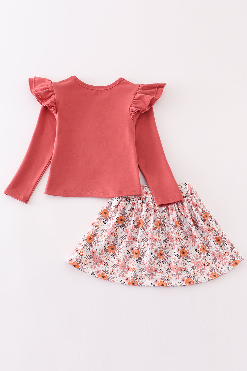 In Bloom Floral Girls Skort Set
