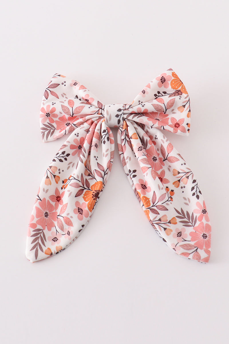 Cherry Blossom Floral Print Sailor Hair Bow