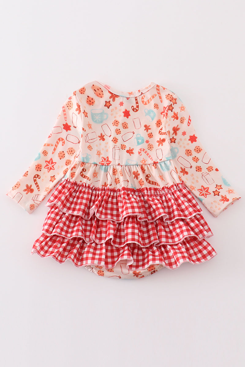Christmas Candy Cane Bubble Romper