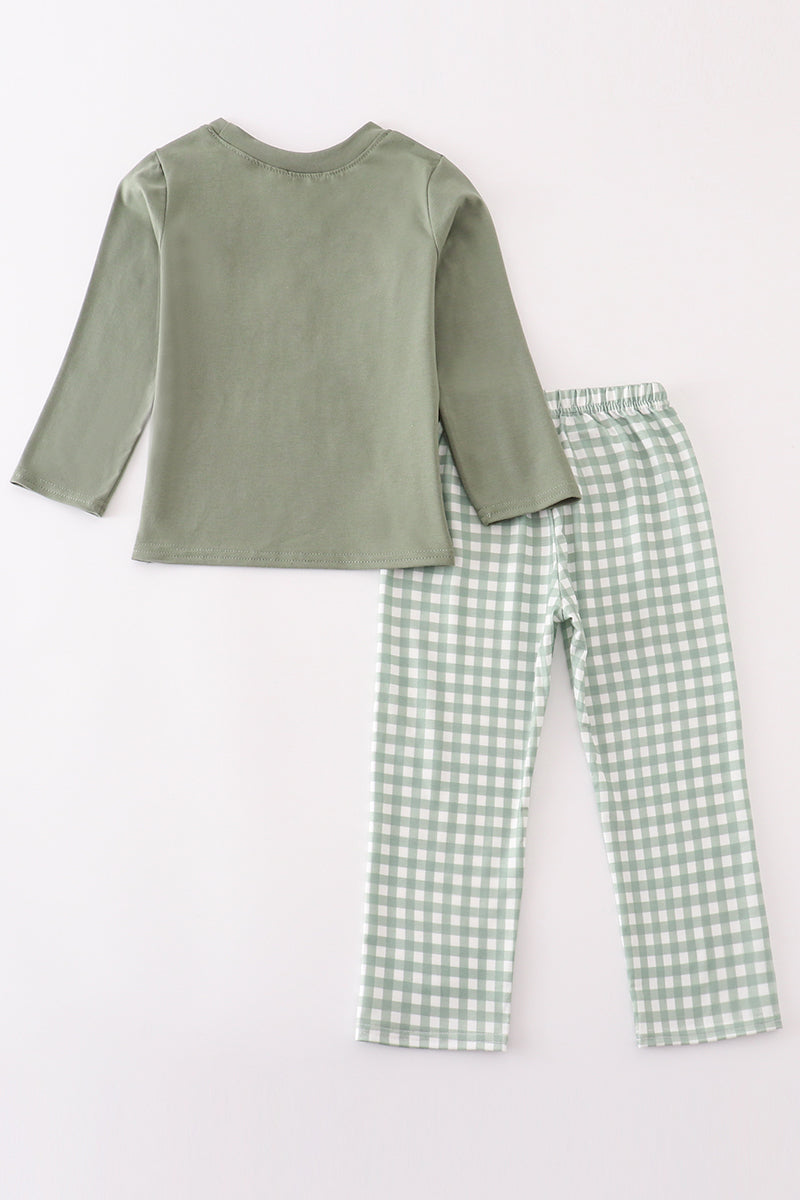 Boys Sage Green Christmas Tree Set