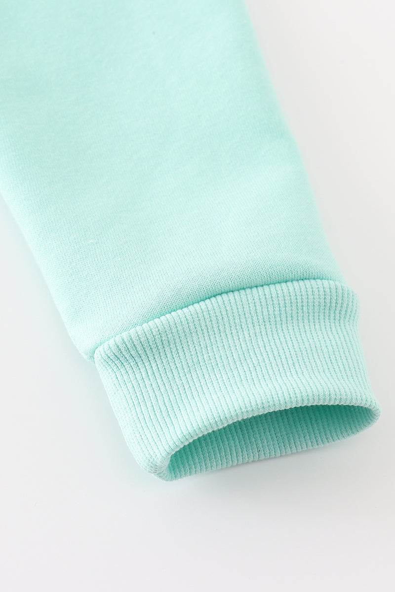 Girls Mint Nutcracker Embroidered Fleece Sweatshirt
