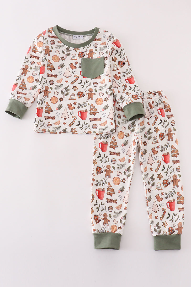 Boys Gingerbread Christmas Morning Pajama Set