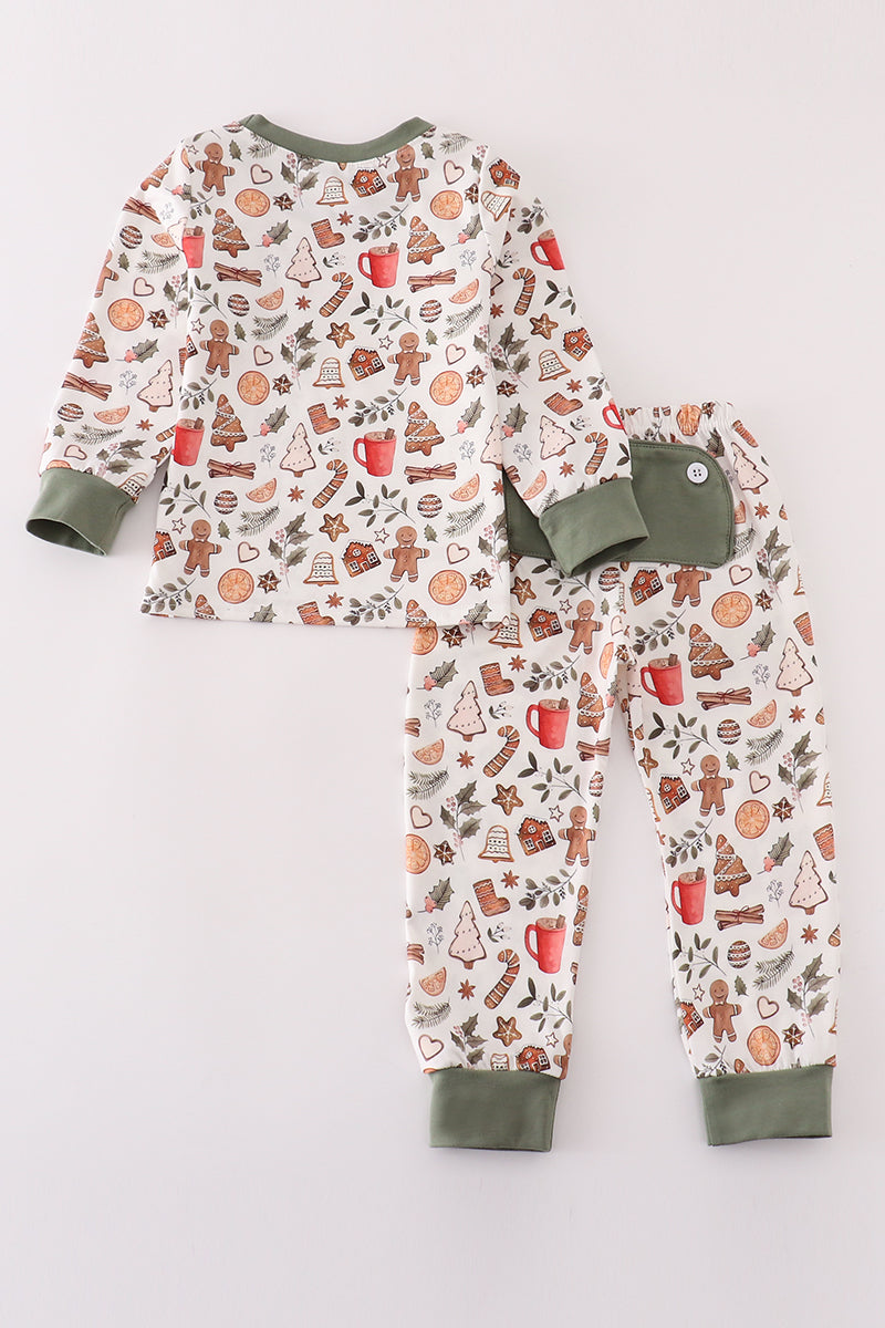 Boys Gingerbread Christmas Morning Pajama Set
