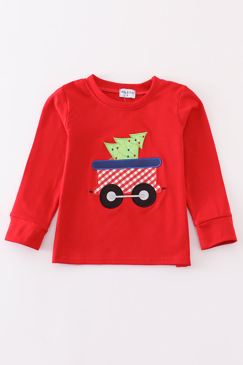 Boys Red Trolley Christmas Tree Top