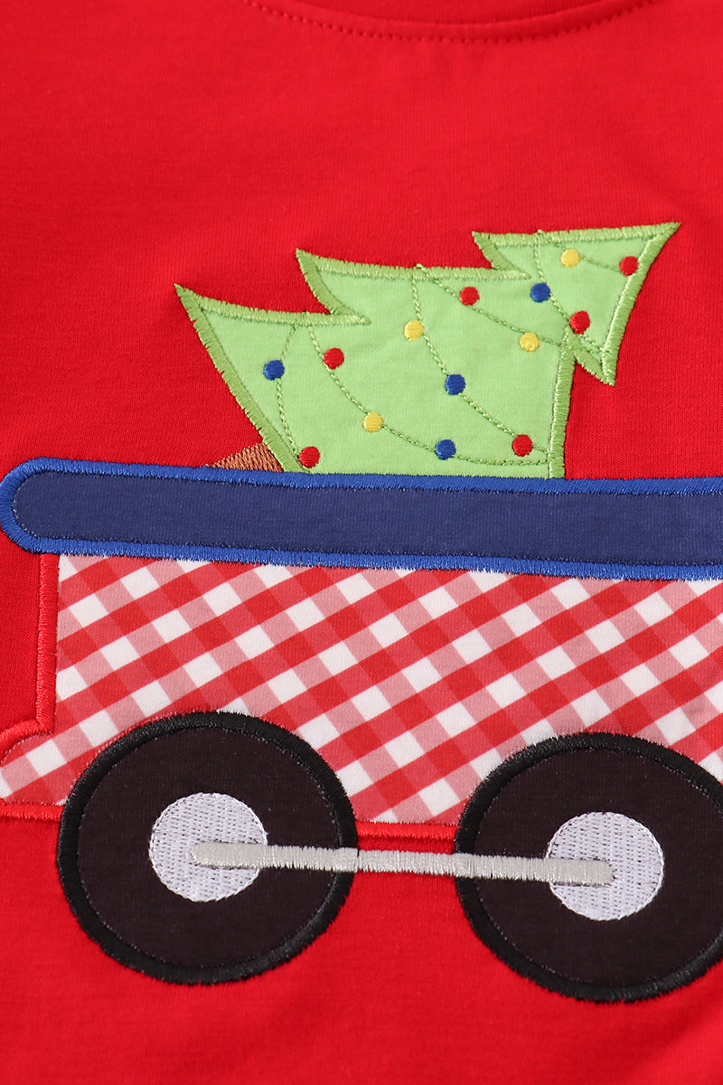 Boys Red Trolley Christmas Tree Top