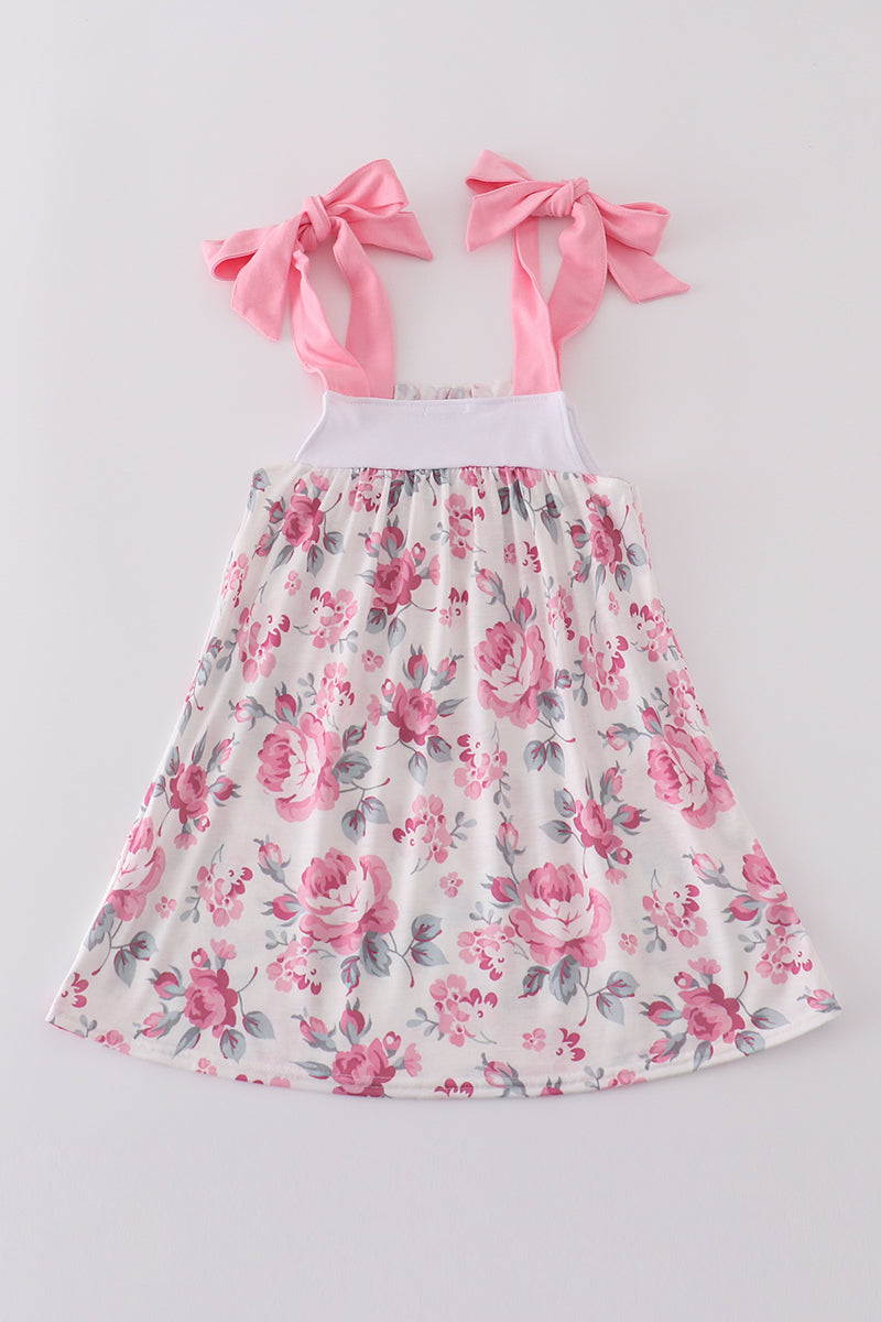 Mama's Girl Embroidered Rose Girls Dress