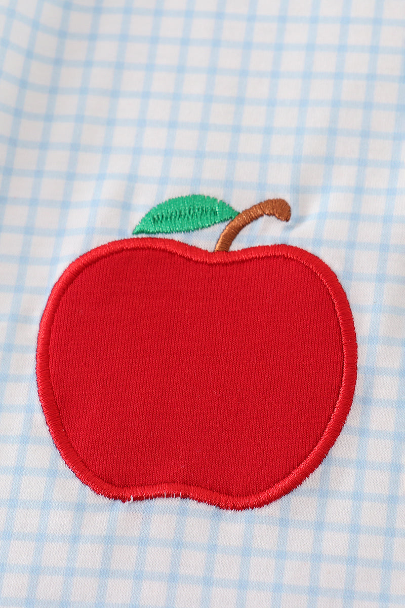 Girls Apple Applique Short Set