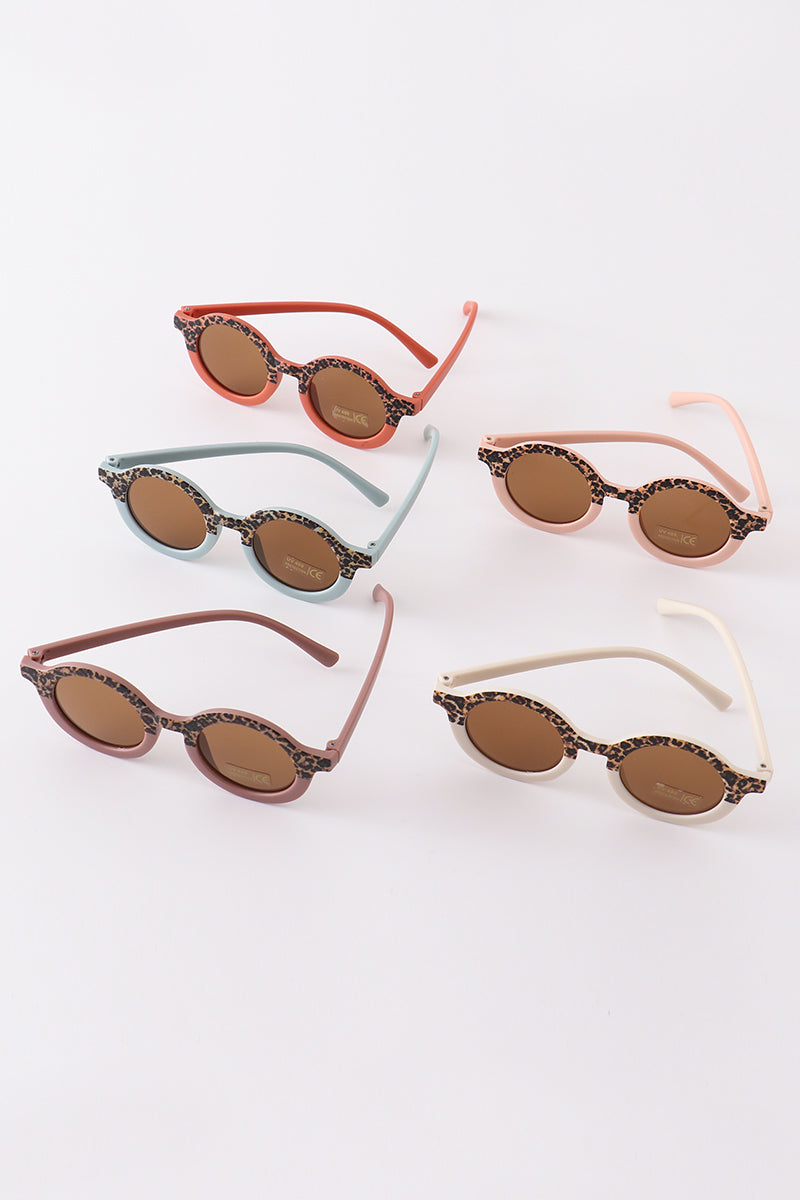 Retro Leopard Print Girls Sunglasses