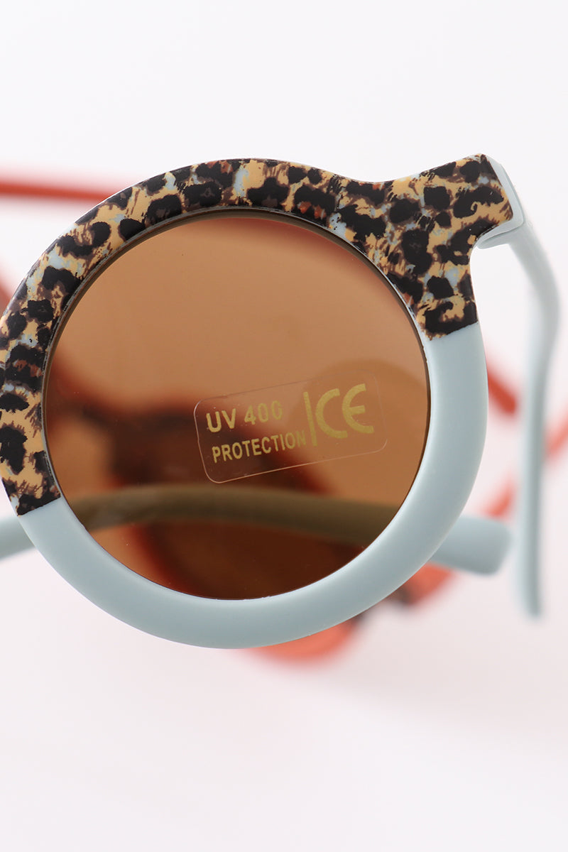 Retro Leopard Print Girls Sunglasses