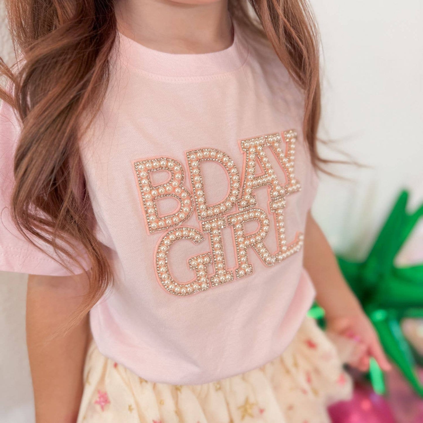 Pearl B-Day Girls Patch Short Sleeve T-Shirt