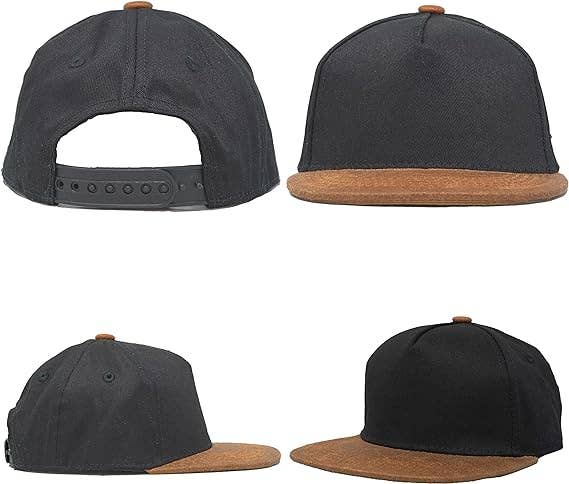 Bubba Flat Brim Trucker Hat - Black/Faux Leather
