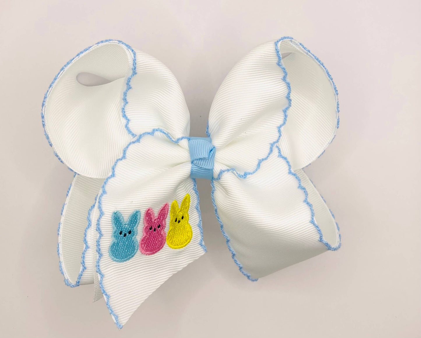 Little Peep Bunnies Moonstitch Hairbow