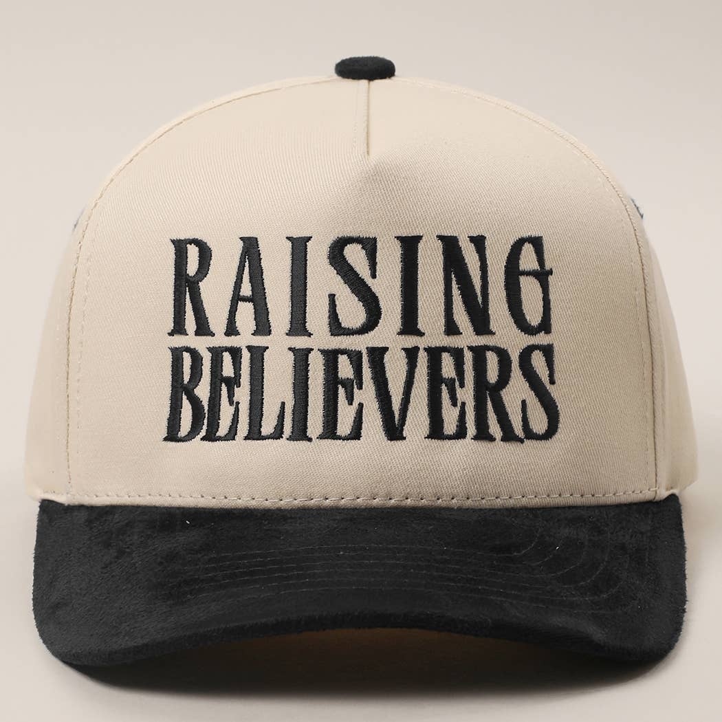 RAISING BELIEVERS Women's Cinnamon Brown Suede Two-Tone Trucker Hat