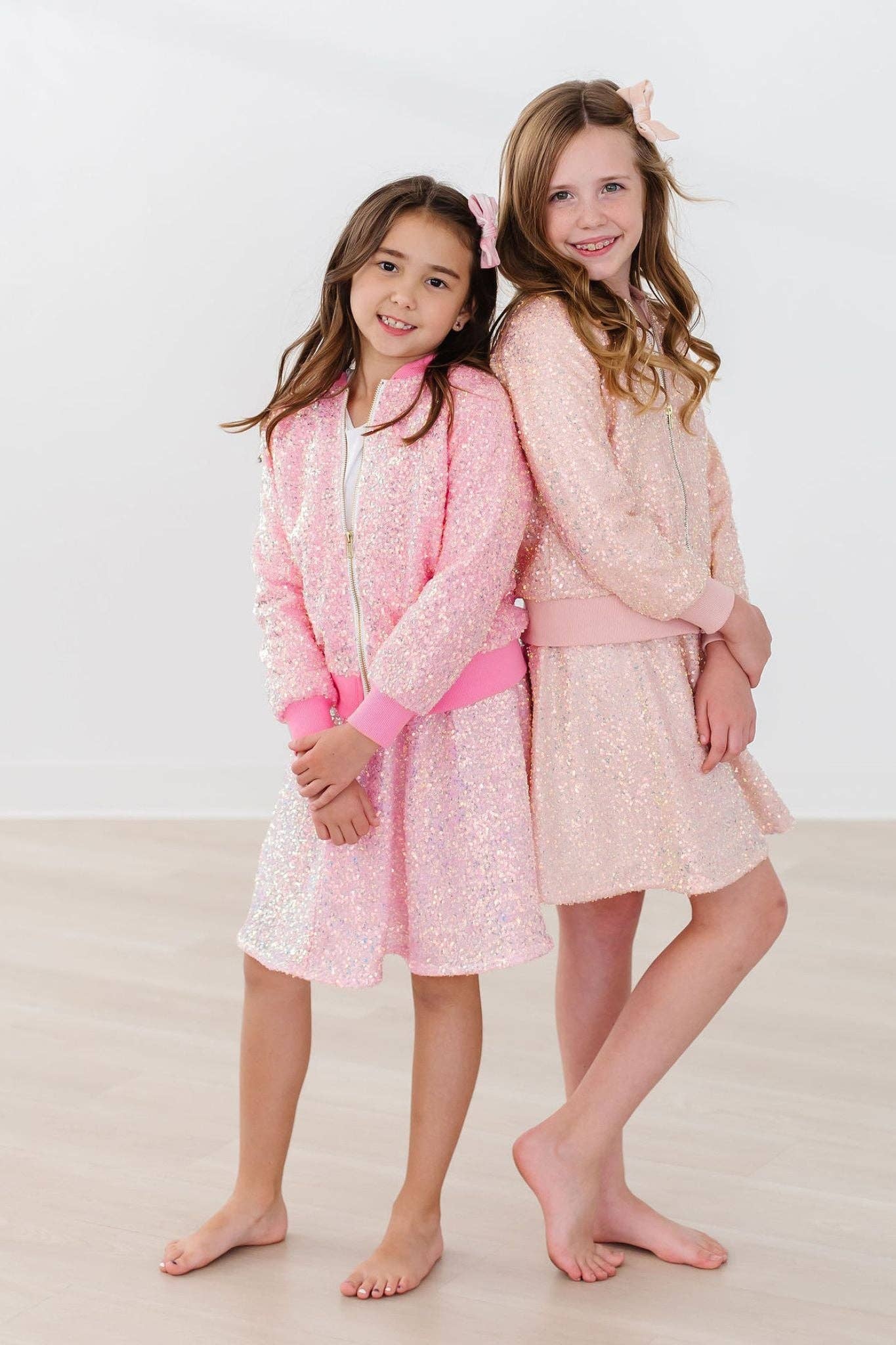 Bubblegum Pink Girls Sequin Jacket