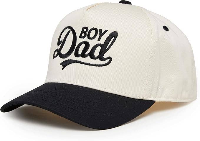 Boy Dad Cap - Black/Beige