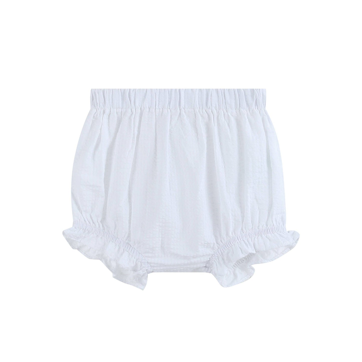 White Baby Sister Smocked Bloomer Set