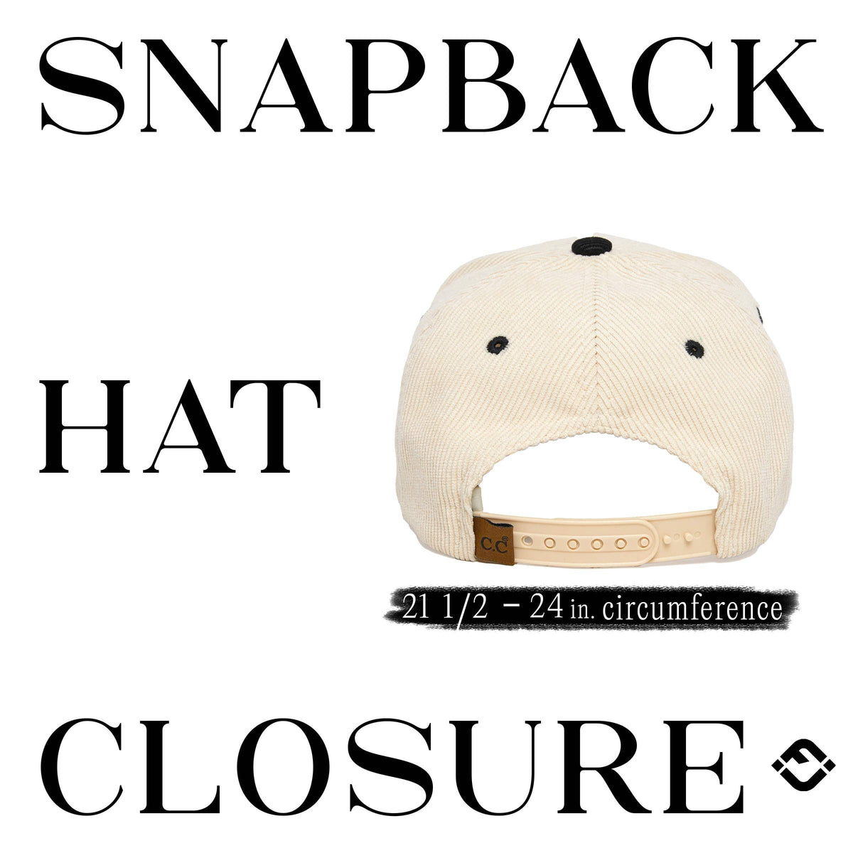 2-Tone Corduroy Hat - Expensive & Difficult - Black