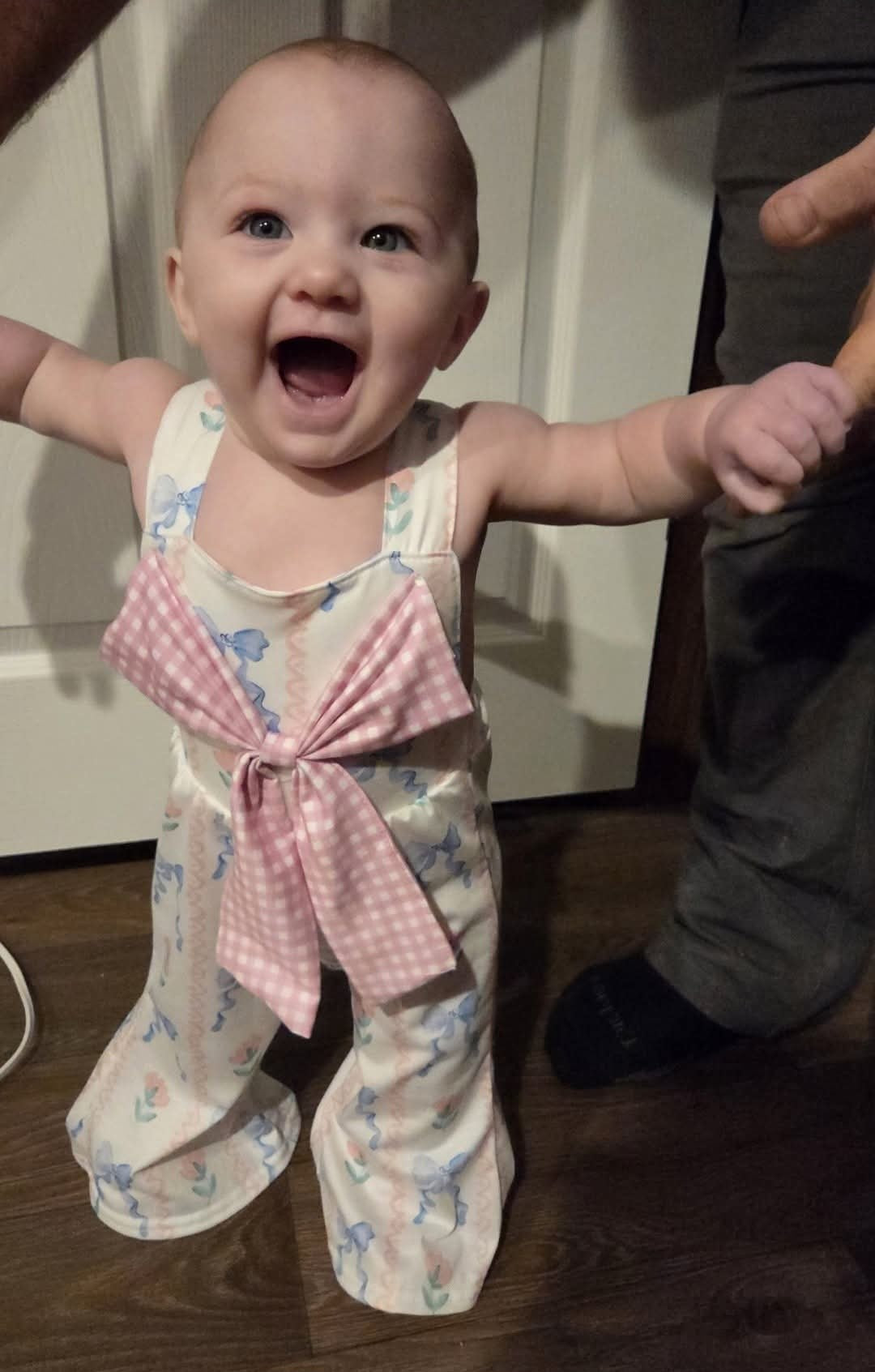 Floral Bow Girls Jumpsuit