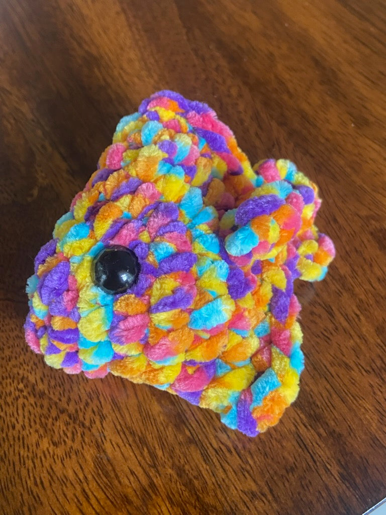 Small Multicolored Crocheted Fish Stuffie