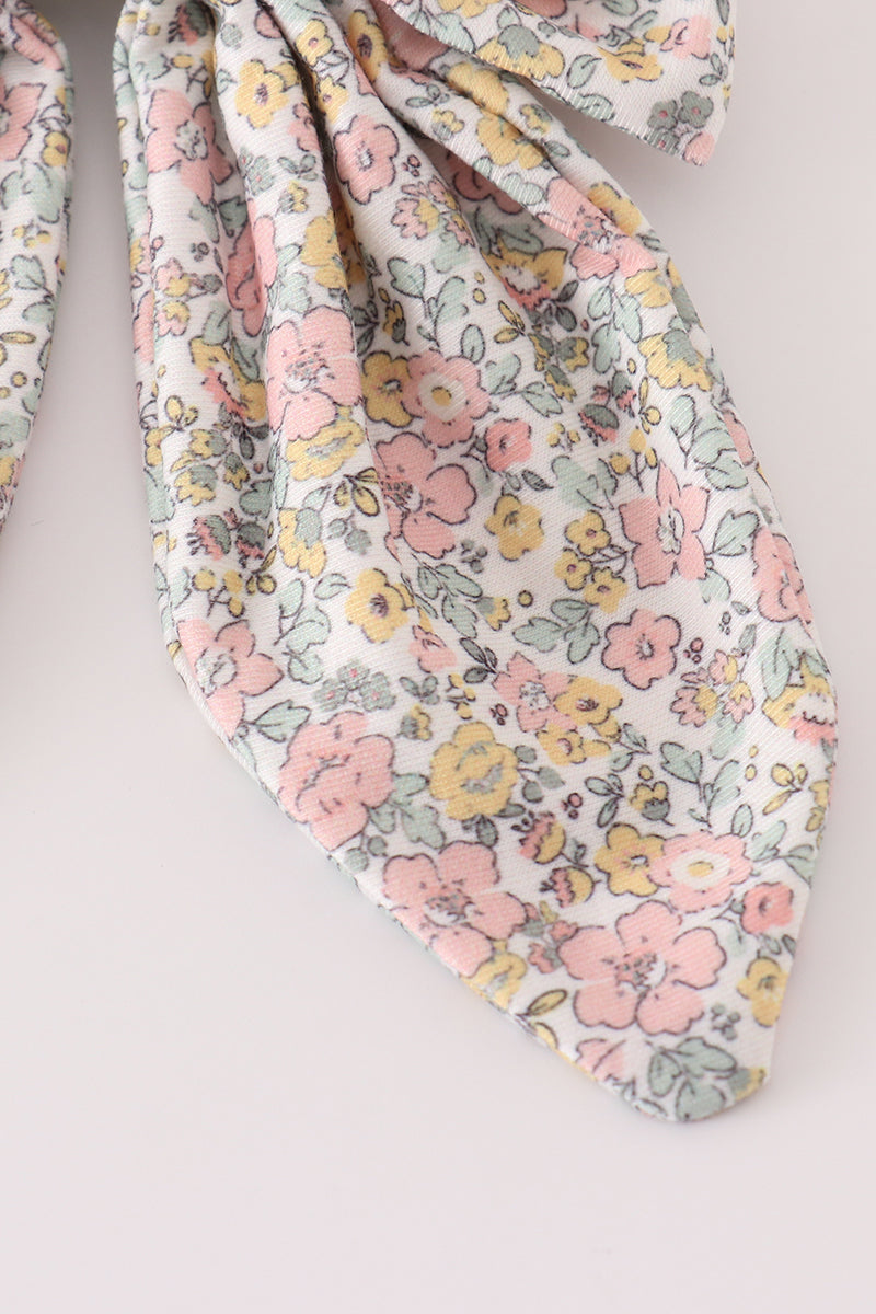 Floral Print Sailor Hair Bow
