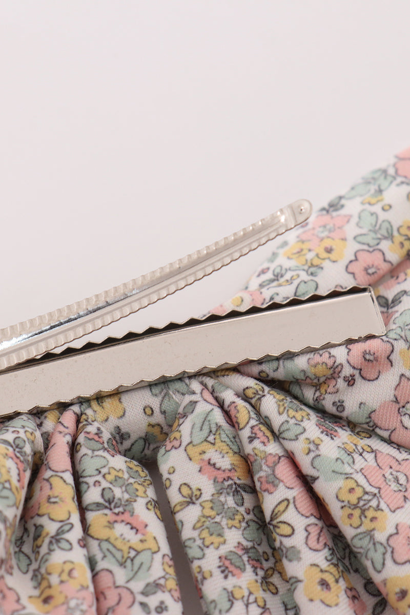 Floral Print Sailor Hair Bow