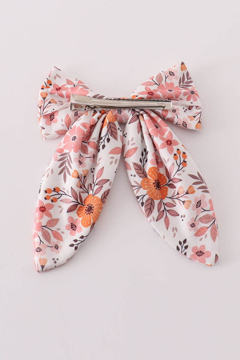 Cherry Blossom Floral Print Sailor Hair Bow