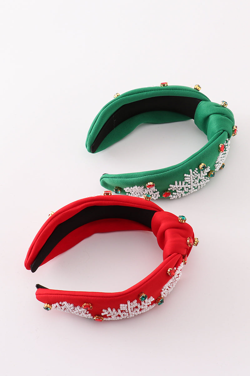 Christmas Embroidered Snowflake Headband