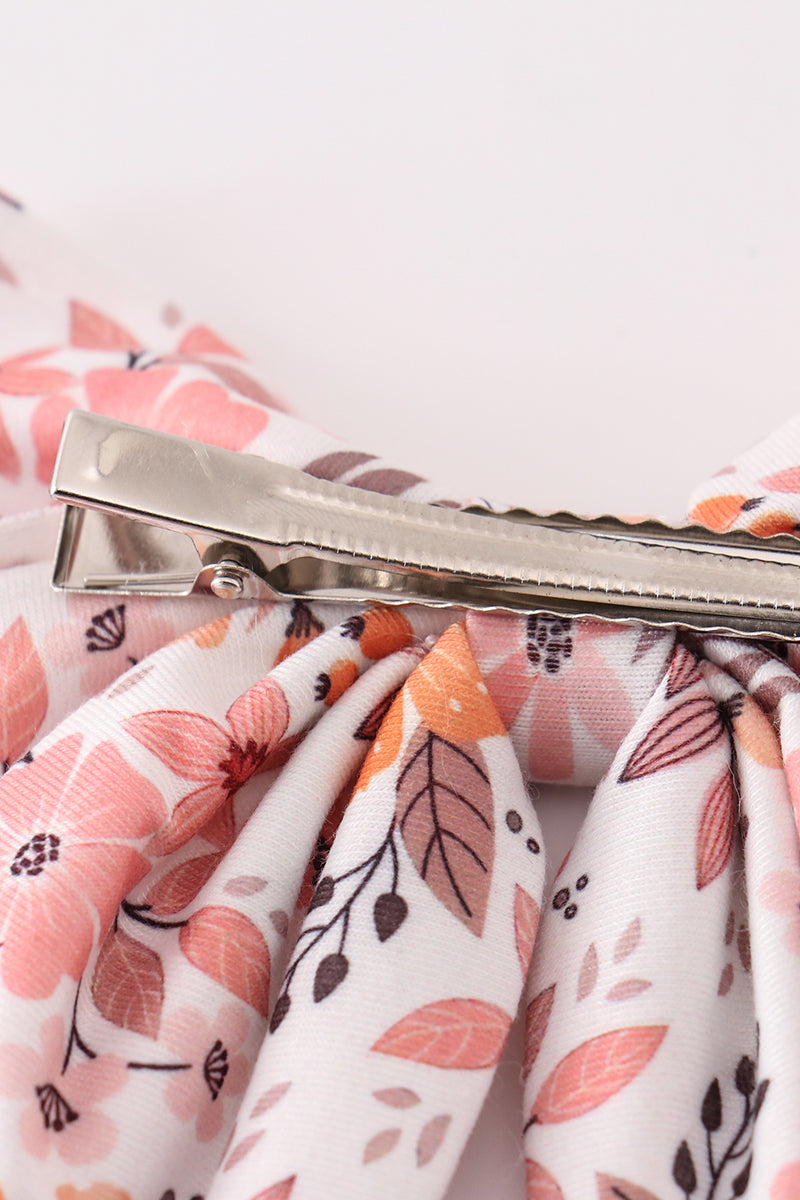 Cherry Blossom Floral Print Sailor Hair Bow