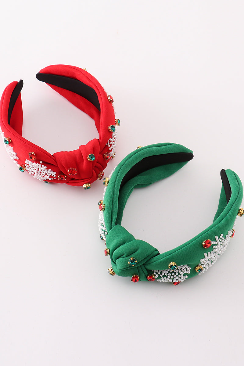 Christmas Embroidered Snowflake Headband