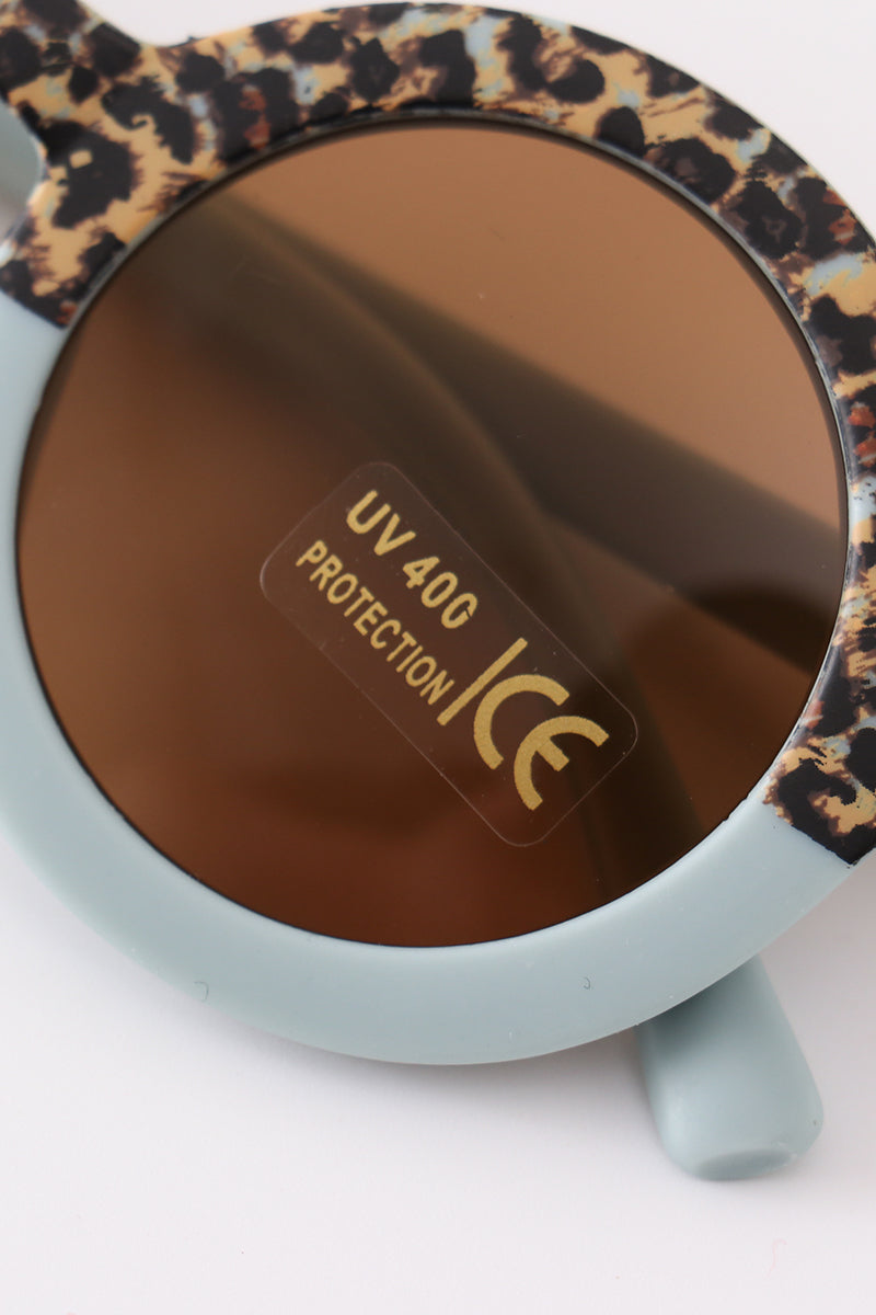 Retro Leopard Print Girls Sunglasses